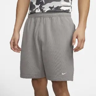 【NIKE 耐吉】短褲 Lab Solo Swoosh Shorts 男款 灰 拉鍊口袋 抽繩 棉褲(DX0818-029)