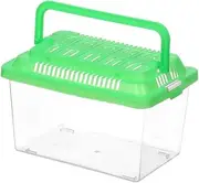 MINAOLULUS Transparent Fish Tank Portable Turtle Holder Easy Clean Aquarium Breeding Box for Reptiles Safe and Durable Habitat Lid