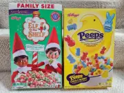 Elf on The Shelf Suger Cookie Cereal & Kellogg's Peeps w/ Marshmallows! New