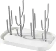 Baby Bottle Drying Rack - BPA Free, Grey - Stand for Bottles, Teats, Cups & Accessories