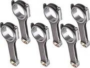 6x H-Beam forged EN24 4340 Connecting Rods Bolts Compatible With BMW N55/S55 engine 144.3mm H-Beam Bolts Compatible With N55B30 S55B30 5.681" Bellie