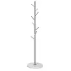 Coat Rack Freestanding Base Silvery Tree With 8 Hooks Small Modern Marble Hat