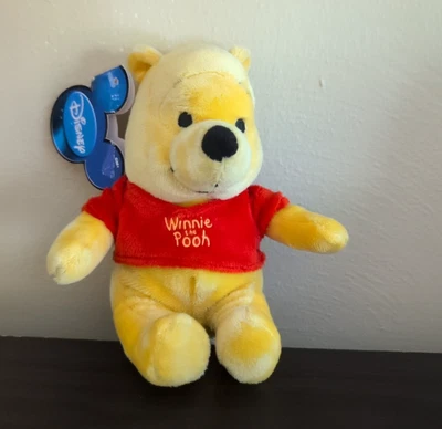 NWT Rare Disney Winnie The Pooh Plush 8" Sitting