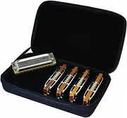 Hohner COB Case of Blues 5 Harmonica Bundle Keys of G, A, C, D, and E