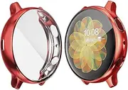 Electroplate Scratch Watch Cover for Watch Active Red Protective Frame Case with Precise Cutouts Easy Installation Stylish Design Flexible TPU Material