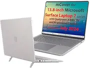 mCover Case ONLY Compatible for 2024+ 13.8" Microsoft Surface Laptop 7 Windows PC with ARM CPU and AI-Powered Copilot+ (NOT Fitting Other Surface Models) - Clear