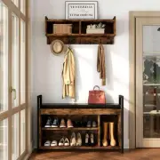 Elegant Entryway Coat Rack with Bench – Space-Saving Luxury Organizer *WOOD*