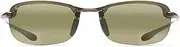 [Maui Jim] Men's and Women's Makaha Polarized Rimless Reading Sunglasses, Trans Smoke Grey/Maui Ht Polarized, Large