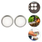 2 Pcs Stainless Steel Sprout Cover Pour Lid Sprouting Lids Screen for Mason Jar