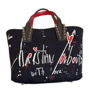 Double handle tote bag One size navy blue