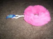 Fuzzy Plush Pom Pom Pink Clip, keychain, backpack etc