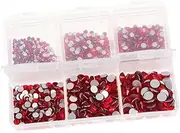 Nail Art Rhinestones Flatback Shiny Charms DIY Manicure Decorative Gems Suitable for Beginners Professionals Portable Set