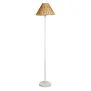 Belize Rattan Floor Lamp White