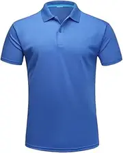 Hamthuit Men Golf Polo Shirt Short Sleeve Running Lapel Collar T-Shirt Sports Classic Fit Jersey Golf Tees