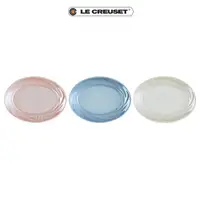 在飛比找momo購物網優惠-【Le Creuset】瓷器珠光薔薇橢圓盤15cm-3入(珠