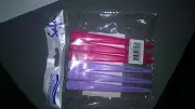 120mm Salon Quality Sectioning Hair Clips x 12 pink and purple