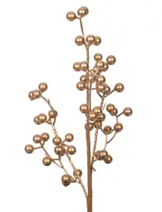 Gold Berry Christmas Tree Pick Ornament 45cm