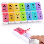 Pill Organizer 2 Times a Day, Day Night Pill Case, Pill Box 7 Day, Detachable...