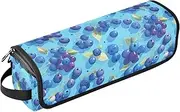 Deep Blue Grapes 2 in 1 Hair Tools Organizer with Heat Resistant Pad Large Capacity Hair Straighteners Organizer for Flat Irons, Straighteners, Curling Irons Trave Case for Women