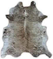 [TOM TOM COWHIDES] Tom Tom Cowhide Brindle Light Cowhide Rug 100 Natural Leather Rugs 7' x '6, Light Brindle, (ATL)
