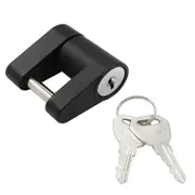 Anti-theft Trailer Hitch Coupler Lock 1/4" Zinc Alloy Locking