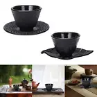 Cast Iron Teacup Coaster Set Tea Kettle Cup Cast Iron Teaware Retro Tea Cup
