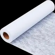 CRASPIRE White Iron on Fusible Interfacing Fabric Textiles 15.75“ X 43.7 Yards Polyester Interfacing for DIY Crafts Supplies Stabilizer Covering Scratchy Stitches for Sewing Quilting Crafting