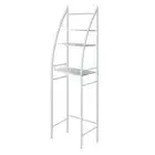 Dutxa 3 Tier Over Toilet Storage Shelf Rack Stand Washing Machine Steel White