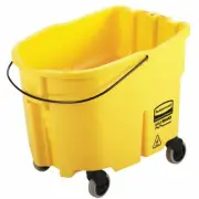 Rubbermaid Commercial WaveBrake Yellow Mop Bucket & Casters 8.75 Gal 35 Quarts