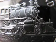 1-OZ.999 SILVER COIN ATLANTIC CITY R.R. 4-4-2 LOCOMOTIVE VINTAGE TRAIN + GOLD