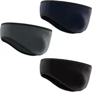 CENZICOM Winter Polar Fleece Ear Warmers Headband, Moisture Wicking Sports Earmuffs,3 PCS