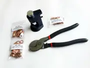 Large Gauge 1/0 to 8 AWG Hammer Crimper + H.D. 9" Cable Cutter + 30Pcs. Ring Lug