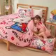 戀家小舖 台灣製床包 雙人床包 薄被套 床單 閃亮俱樂部 Hello Kitty 床包被套組 含枕套 正版授權