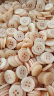 Coral Buttons, 4 Hole Sewing/Crafts Buttons 15mm - 24 Pieces (023)