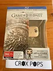 Game Of Thrones Season 8 Blu-Ray SEALED Box Set + Arya Stark Funko Pop! New