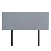 Linen Fabric Double Bed Deluxe Headboard Bedhead - Berlin Blue