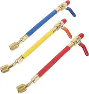 Zerodeko 3pcs Ball Valve Hose High Pressure Charging for HVAC Maintenance Low Loss Design User Friendly Operation Compatible with Air Conditioning Systems