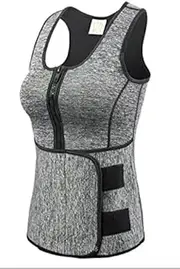 AICONEZ Sweat Vest Waist Trainer for Women Weight Loss Neoprene Sauna Slimming Vest with Adjustable Waist Trimmer Belt and with Secret Pocket.