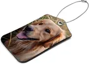 [YTYVAGT] Luggage Tags for Suitcases,Luggage Tag,Backpack Luggage Tags,2-Pc,Brown Dog Grass