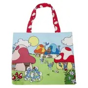 Smurfs Village Life Canvas Tote w/ Sturdy Strap Womens Bag 24x15in