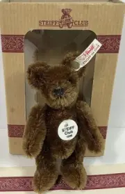 STEIFF Club Teddy Bear 1999 Brown Mohair 4” w/ Box & COA So Cute!