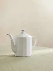 [Astier De Villatte] Astier De Villatte - Octave Glazed Ceramic Teapot - White - One size One size White