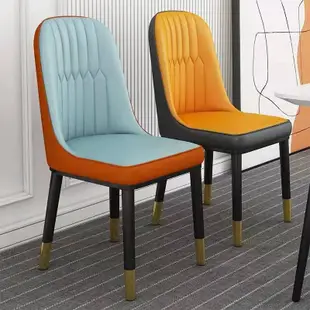 北歐輕奢家用書桌椅餐廳椅子簡約靠背椅化妝美甲椅子軟包餐椅
