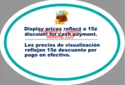 Tiered Pricing Sticker for Vending Machine