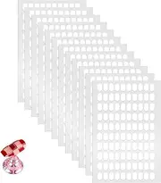 Trinkrittey 1200 Pieces Double Sided False Tip Adhesive Tapes, Nail Art Display Tapes, Double Sided Adhesive Tape, Pre-Cut Nail Display Strips for Nail Art Holders,