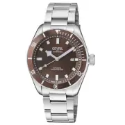 Gevril Men 48607 Yorkville Diver Swiss Automatic Brown Dial Rotating Bezel Watch