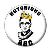 Justice RBG - Ruth Bader Ginsburg Button - Notorious, BUTTON - 125" x 1.25"