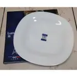 全新 LUMINARC 樂美雅餐盤27CM方盤 強化玻璃 強化餐盤
