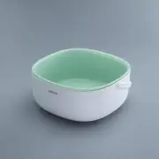 Ecoco Double Drain Basket Bowl Washing Kitchen Strainer Noodles Vegetables Fruit Sink Supplies Green