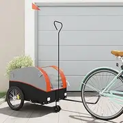 Bike Trailer Black and Grey 45 kg Iron, Bicycle Cargo Trailer, Bicycle Large Cargo Wagon Trailer, Bicycle Cargo Storage Cart Cycling Camping Luggage Storage Carrier Transport Type4